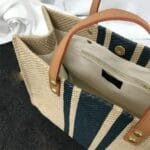 Sac de plage XXL en toile bleu detail