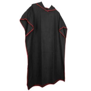 Serviette de plage à capuche unie noir