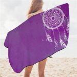 Serviette de plage en microfibre attrape-rêve violet