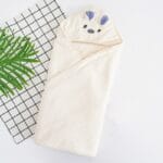 Serviette de plage animaux pour enfant blanc