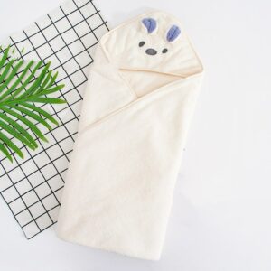 Serviette de plage animaux pour enfant blanc