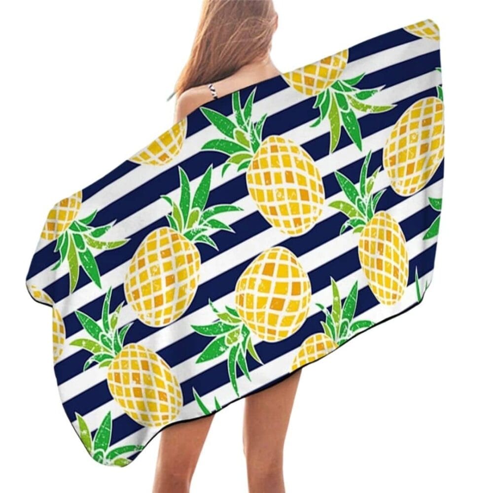 Serviette de plage en microfibre ananas
