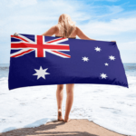 Serviette de plage en microfibre drapeaux Australie