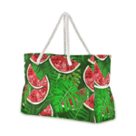 Grand sac de plage fourre-tout tropical pasteque