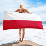 Serviette de plage en microfibre drapeaux Pologne