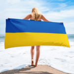 Serviette de plage en microfibre drapeaux Ukraine