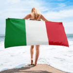 Serviette de plage en microfibre drapeaux Italie