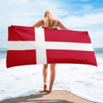 Serviette de plage en microfibre drapeaux Danemark