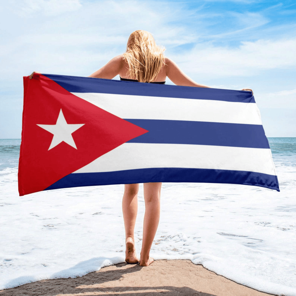 Serviette de plage en microfibre drapeaux Cuba