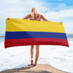Serviette de plage en microfibre drapeaux Colombie