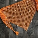 Mini paréo en maille pour femme orange