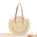 Sac Rond Paille Beige - Miss Pareo - La tendance du sac de plage en paille.