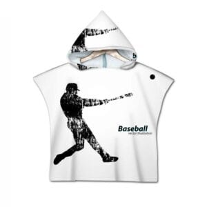 Serviette de plage pour enfant baseball batteur