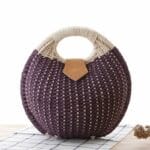 sac rond en osier violet