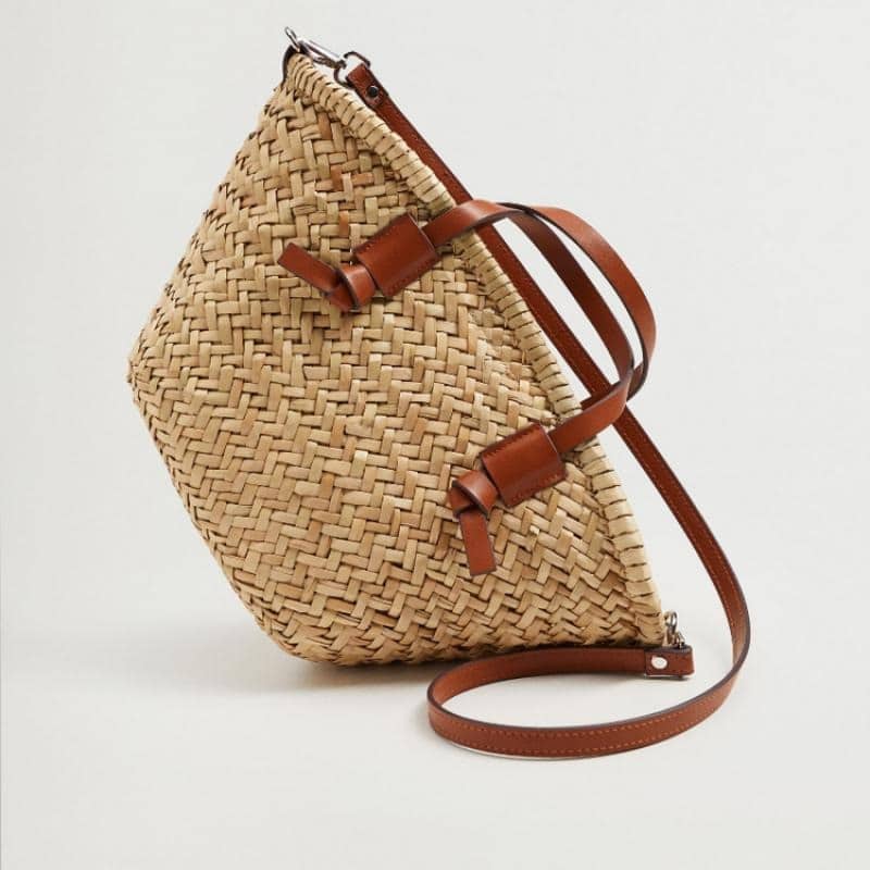 Grand sac bandouliere style panier incliné