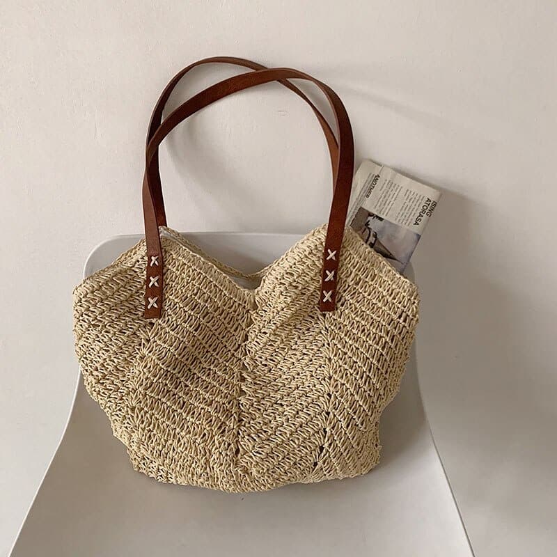 Grand Sac De Plage En Maille Fourre tout Sac En Filet Sac De - Temu France