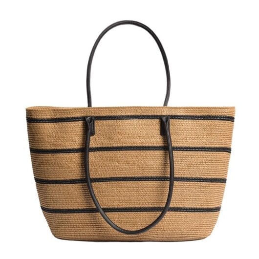 grand sac en paille style cabas