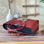 sac ethnique tisse motifs ouvert