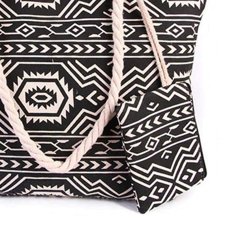 sac fourre tout style ethnique zoom detail