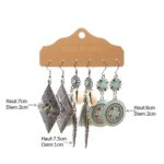 Boucles d'Oreilles Plumes et Breloques Bleu dim