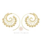 Boucles d'Oreilles Spirales Dorées modele 4