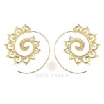 Boucles d'Oreilles Spirales Dorées modele 5
