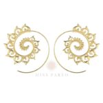 Boucles d'Oreilles Spirales Dorées modele 5