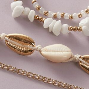 Chaines de Cheville Coquillages et Perles detail