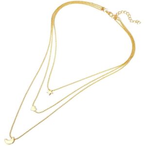 Collier Fin Doré Multi-Chaînes à Pendentif presentation