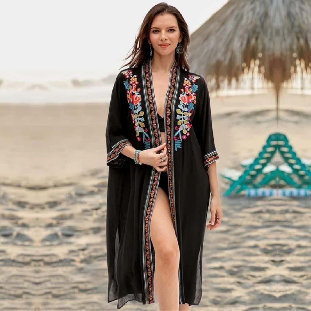 peddelen koper Darts Kimono De Plage Bohème Ample | Miss Pareo