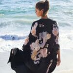 Kimono de Plage Imprimé Japonais dos