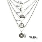 collier quatre pendentifs spirituels dimensions