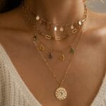 collier tour de cou multirangs modele