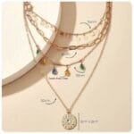 collier tour de cou multirangs dimensions