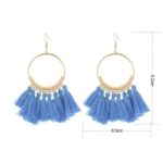 Boucles d'Oreilles Boho Pampilles Colorées dimension