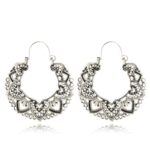 Boucles d'Oreilles Ethniques Argentées