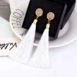 Boucles d'Oreilles Pampilles blanc