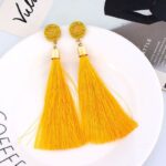 Boucles d'Oreilles Pampilles jaune