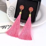 Boucles d'Oreilles Pampilles rose