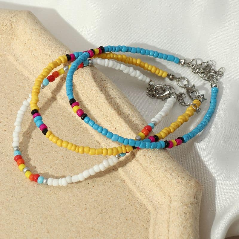 Bracelet de Cheville en Perles Colorées lifestyle 2