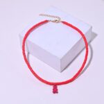 Collier Surfeur Coloré à Pendentif Ourson rouge