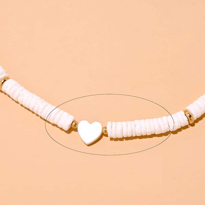 Collier Surfeur Femme Blanc