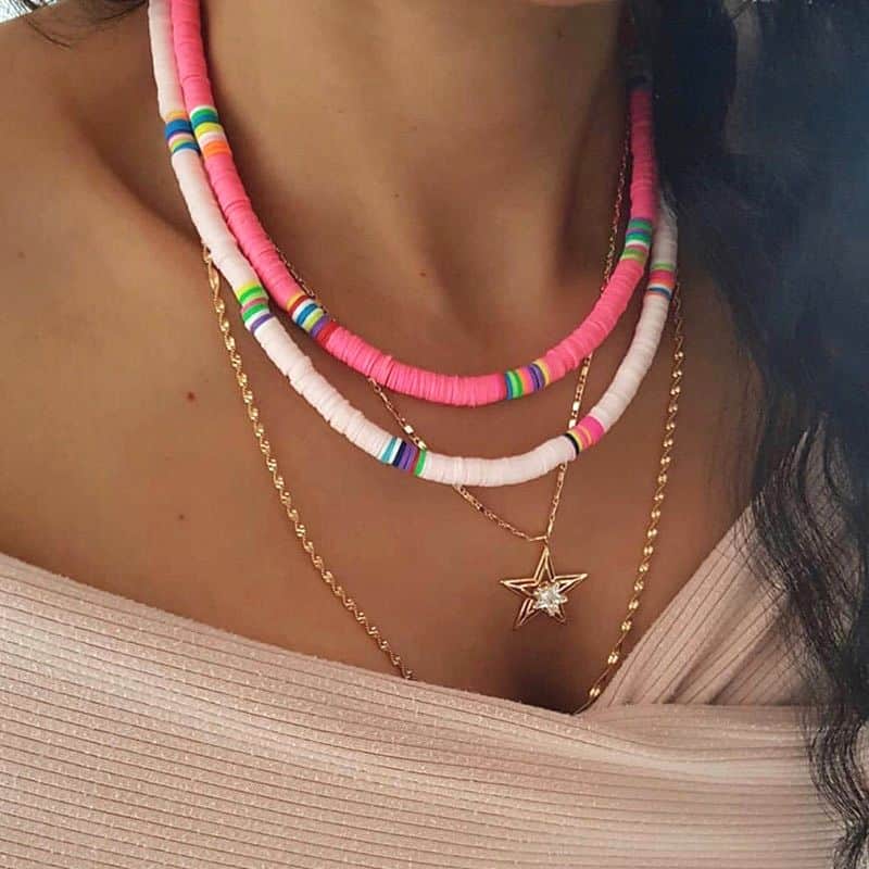 Collier Surfeur Couleur Unie Ras du Cou lifestyle 2