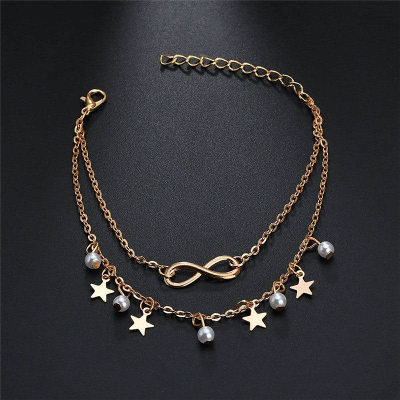 Double Chaine de Cheville Pendentif Infini lifestyle 1