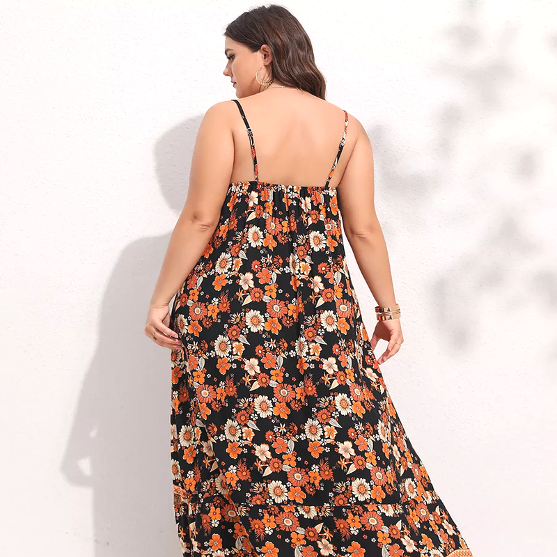 Robe D'été Grande Taille Bretelles et Dos Nu lifestyle 2