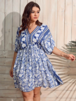 Robe Grande Taille Courte Style Bohème produit