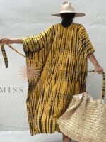 Robe Kimono Tie and Dye Manches Mi-longues detail 2
