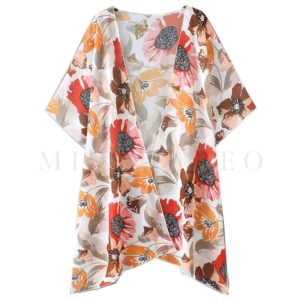 Tunique Kimono à Imprimé Floral detail 1