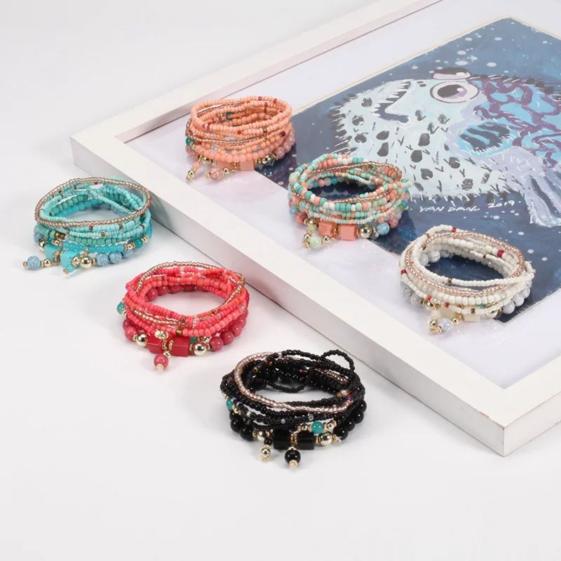 Pack de Bracelets à Pendants en Perles de Pierre LIFESTYLE 3