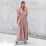 Robe de plage style oversize rose